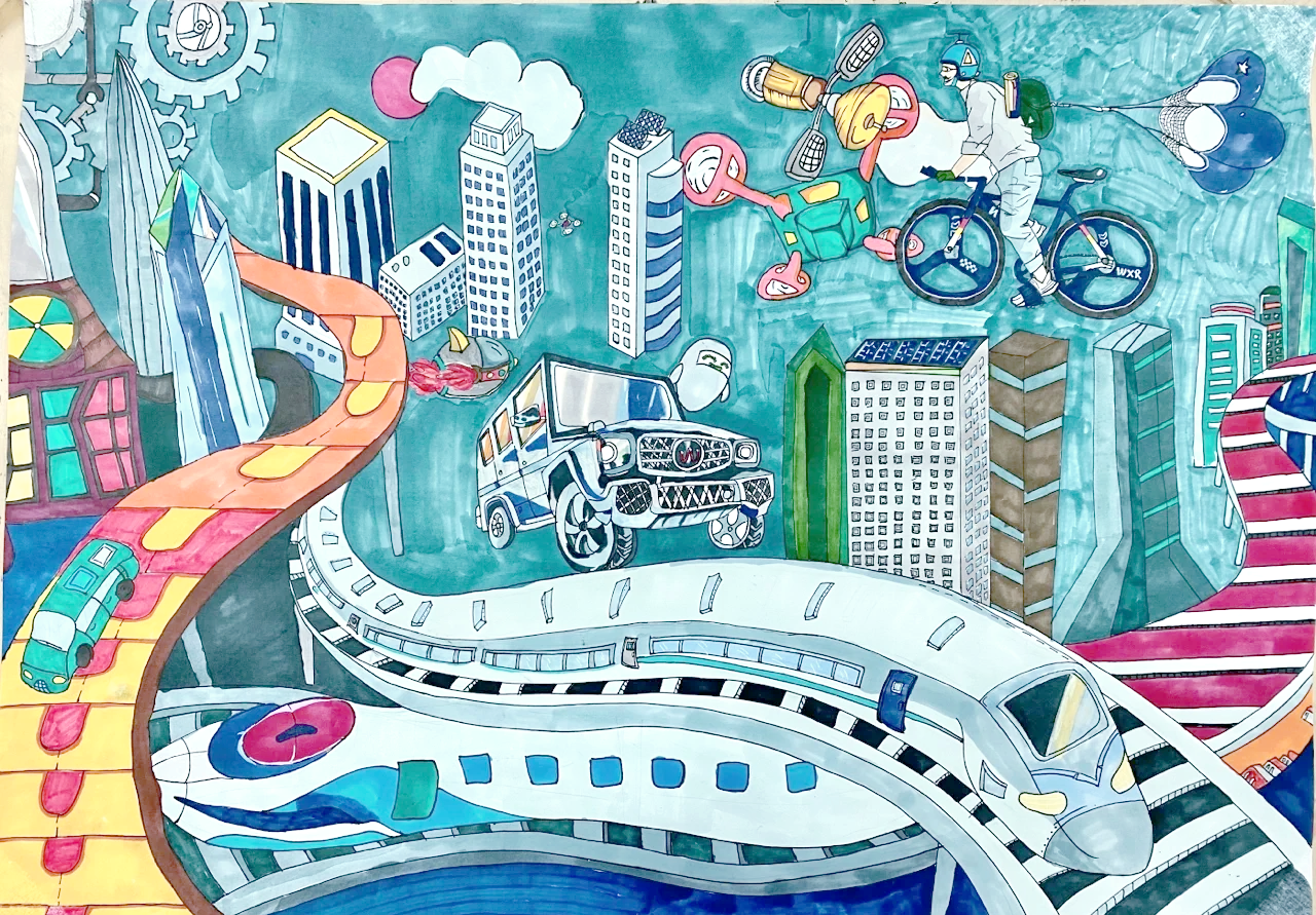 详细阅读:未来交通科幻画作品创意说明(未来的交通科技幻想画) 未来交通科幻画作品创意说明(未来的交通科技幻想画)